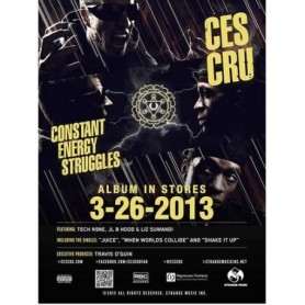 Ces Cru - Constant Energy Struggles Poster 18&quot; x 24&quot;