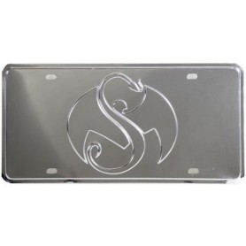 Strange Music - Chrome Snake &amp; Bat License Plate