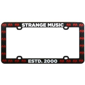 Strange Music - Black License Plate Frame