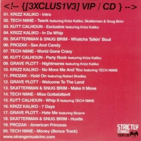 Tech N9ne - Strictly Strange Tour 08 VIP CD