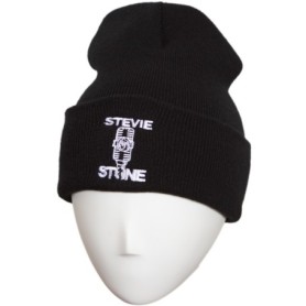 Stevie Stone - Black 2015 Embroidered Folded Skull Cap