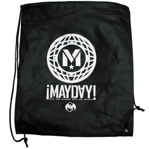 ¡MAYDAY! - Black Logo Drawstring Backpack