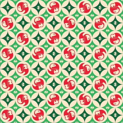Strange Music - Green/Tech N9ne Red Holiday Wrapping Paper (Set of 4)
